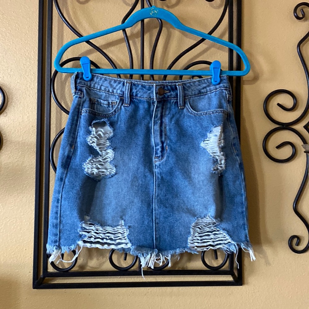 Hollister California ultra high rise jeans skirt